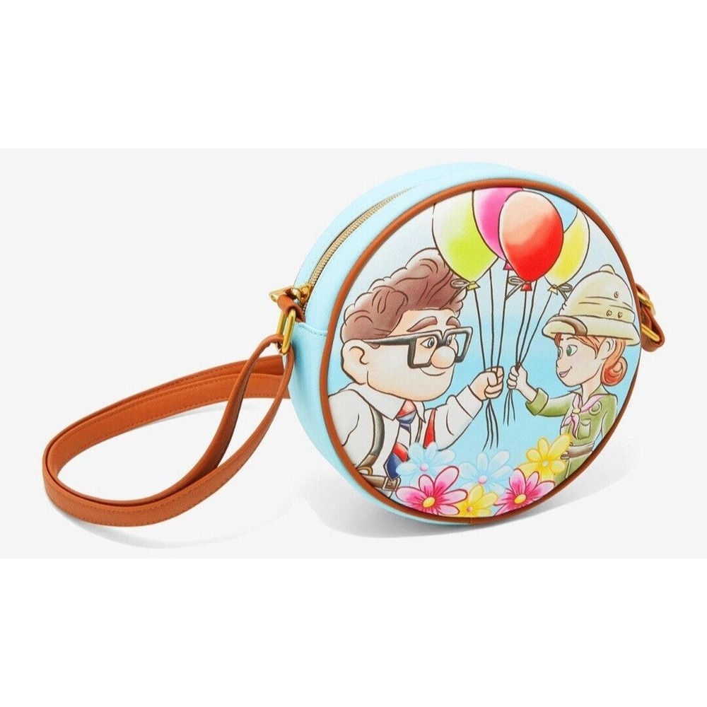 Loungefly Disney Pixar Movie Up Carl & Ellie Circle Crossbody Bag New! Sealed